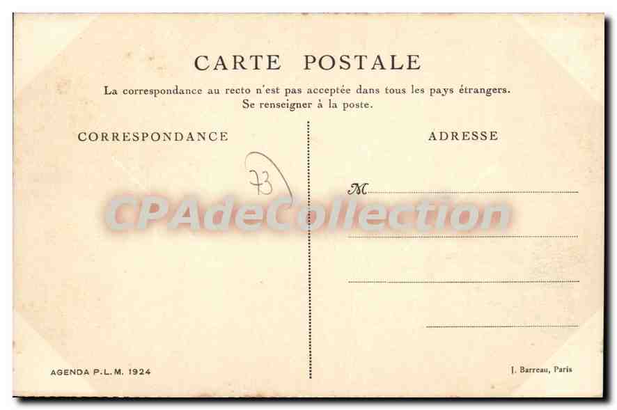 CPA Savoie L'Isere A Moutiers — Rückseite