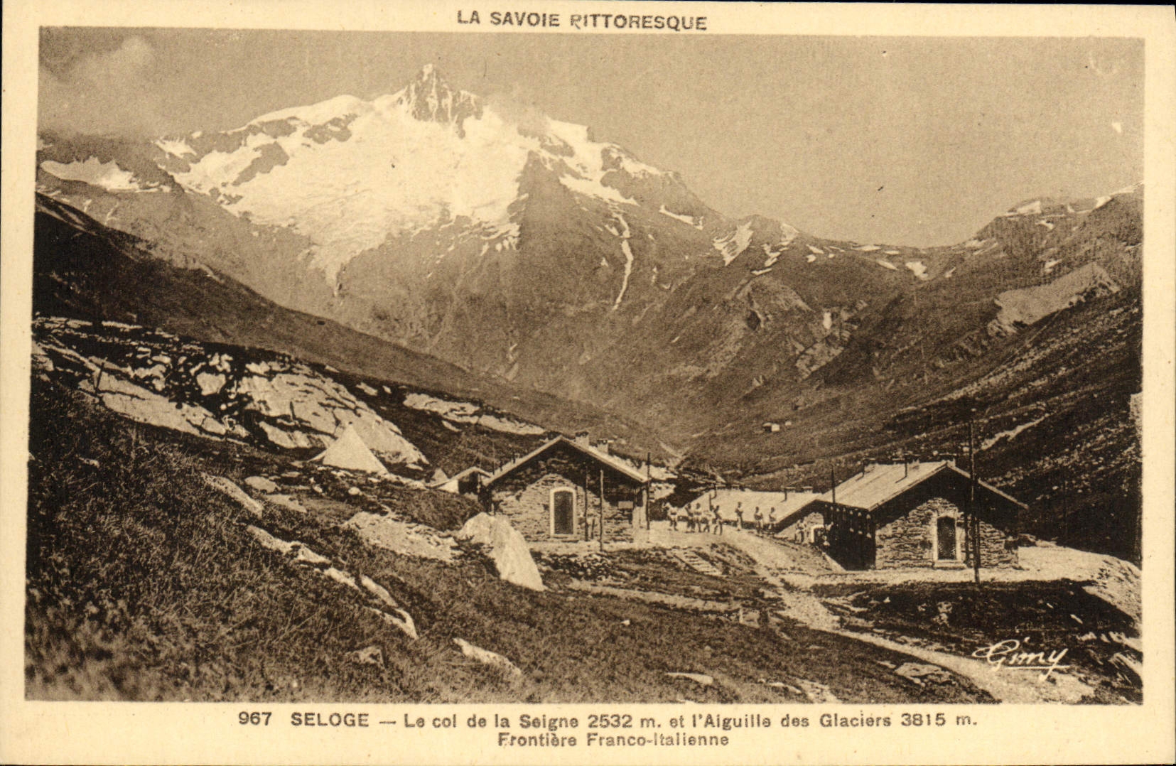 CPA Seloge Le Col De La Seigne frontière Franco-Italienne