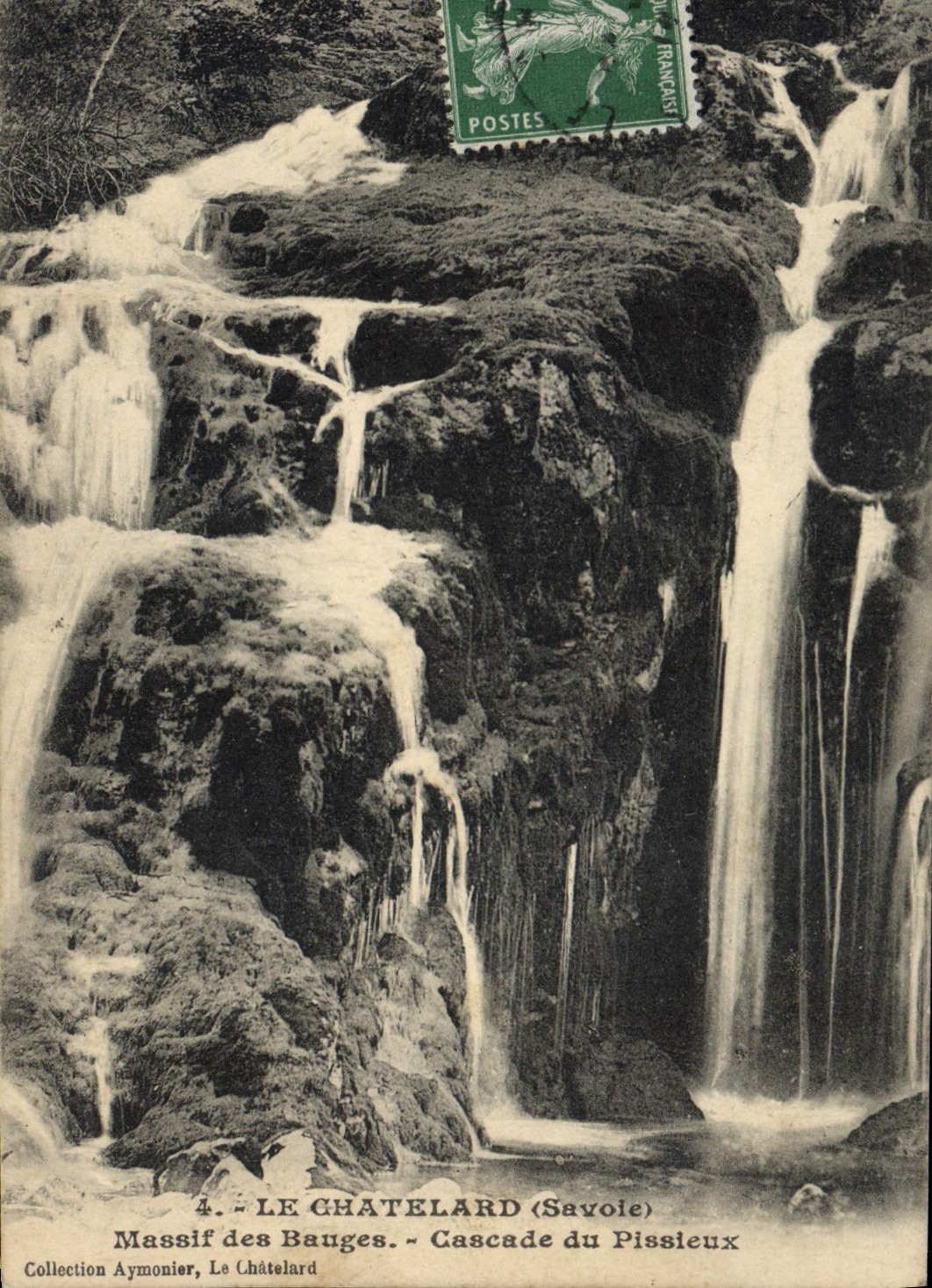CPA Le Chatelard Massif Des Bauges cascade du Pissieux