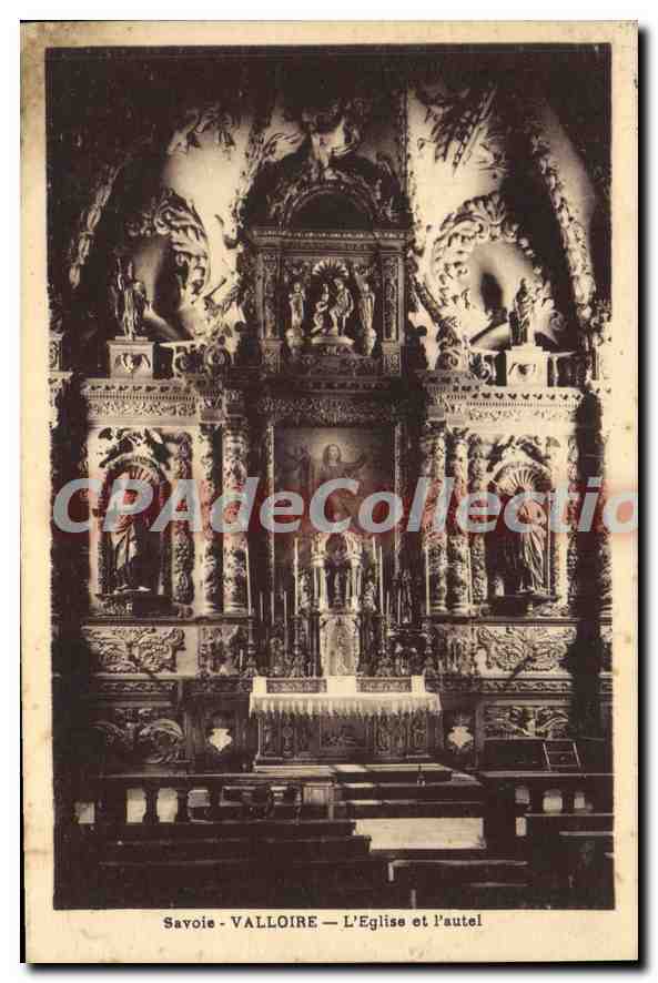 CPA Savoie Valloire L'Eglise Et I'Autel