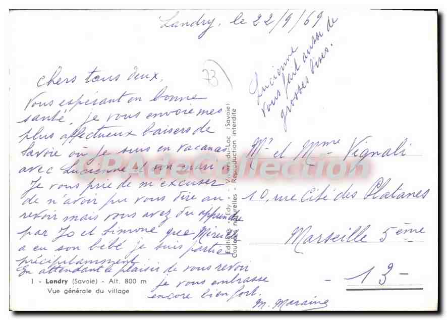 CPSM LANDRY vué générale — Rückseite