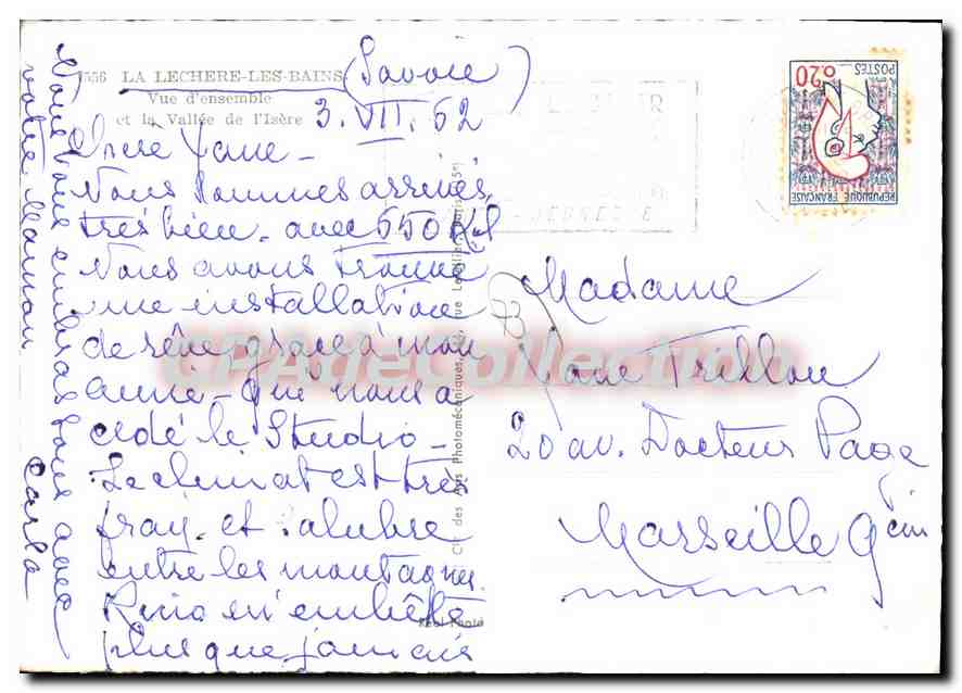 CPSM La Lechere Les Bains — Rückseite