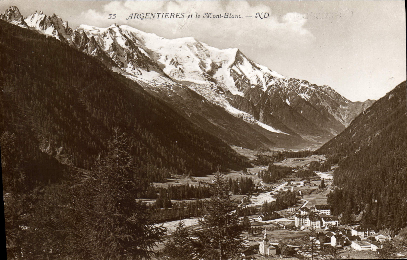 Argentières et le Mont-Blanc — ND