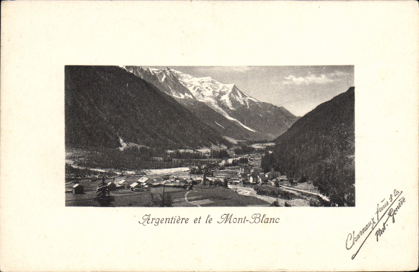 Argentière et le Mont-Blanc — Charnnauy Frères & Cie, Genève