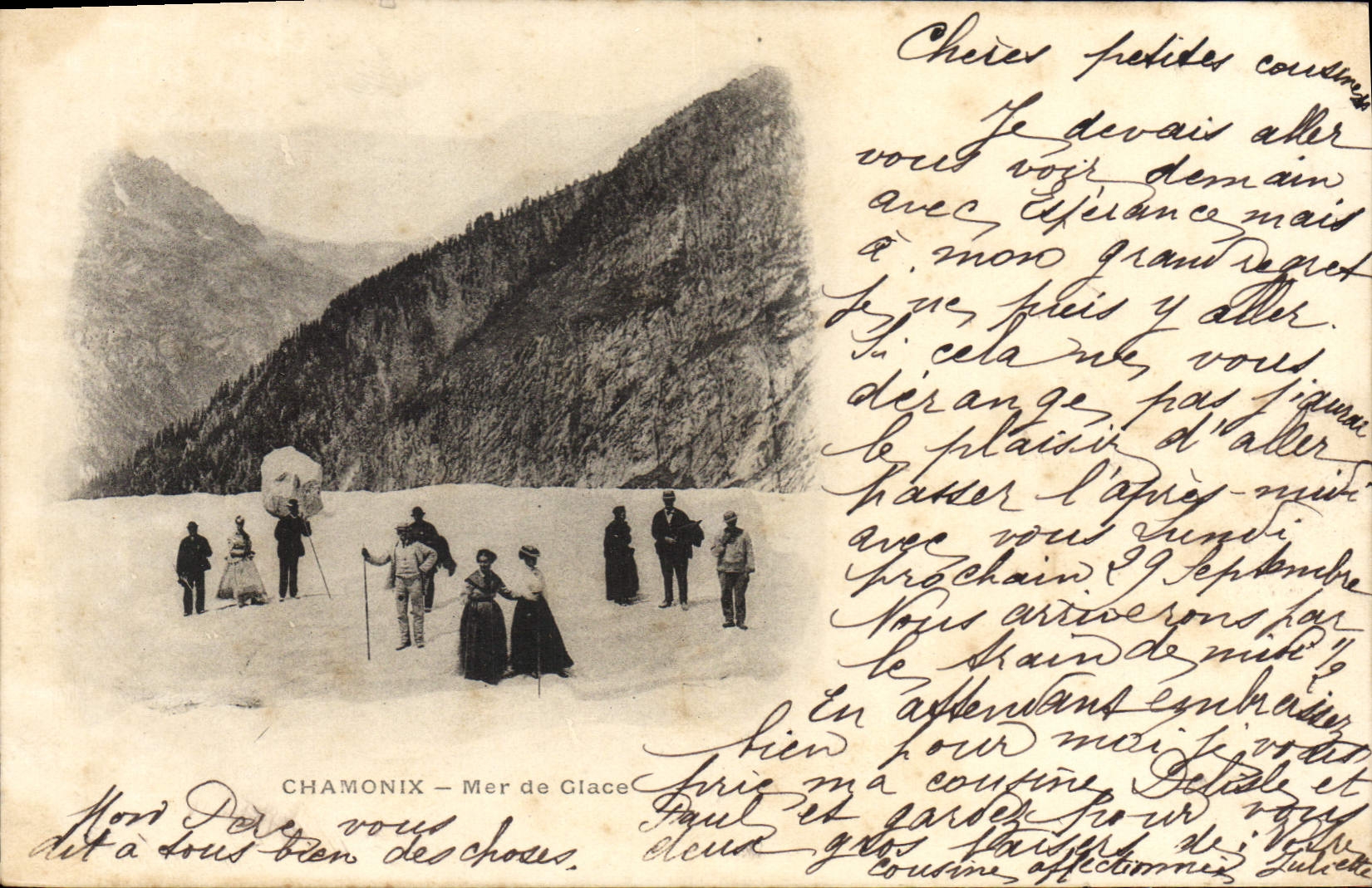 Chamonix — Mer de Glace — éditeur inconnu, n° de série non visible - Recto