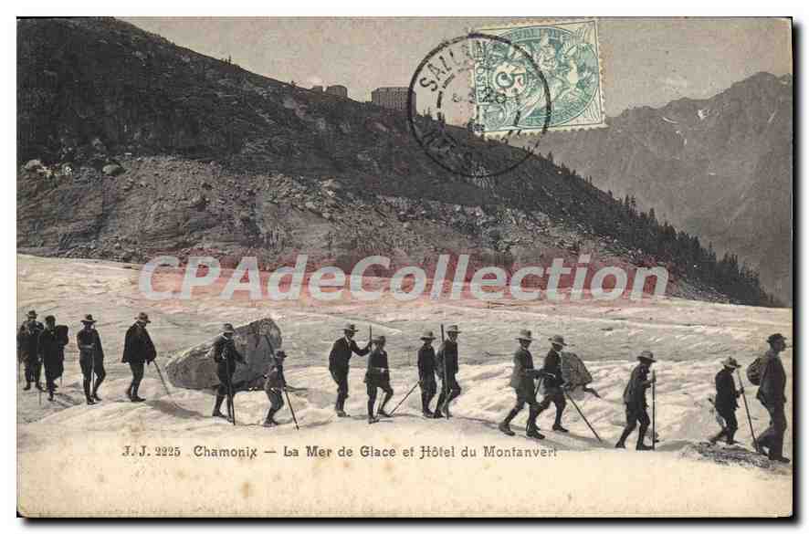 Chamonix — La Mer de Glace et Hôtel du Montanvert — J.J. 2225