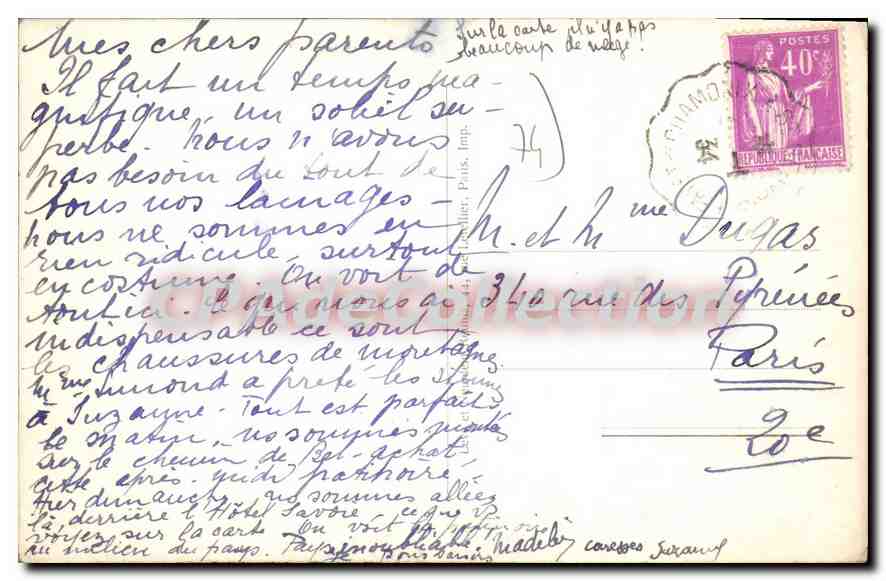 Chamonix-Mont-Blanc — Sports d'hiver — Pistes de Lugues et de Skis — LL n°542 — Reverso