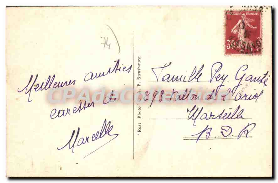 Het Dorp - Het gletsjer van de Bossons — Chamonix-Mont-Blanc, n°300, uitgever C.A.P. — Achterkant