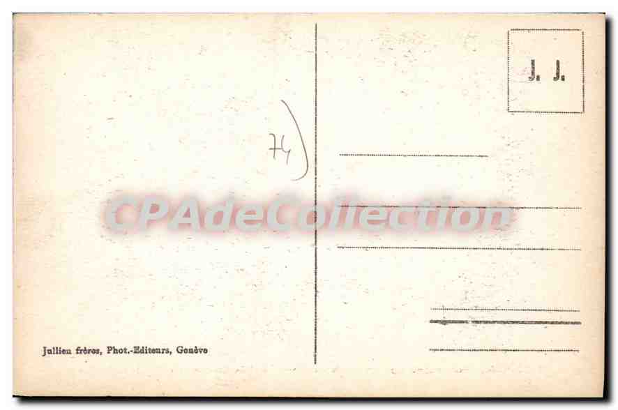 Les Contamines s. St-Gervais-les-Bains — Col du Bonhomme et Col de la Fenêtre — J. J. 6882 — Verso
