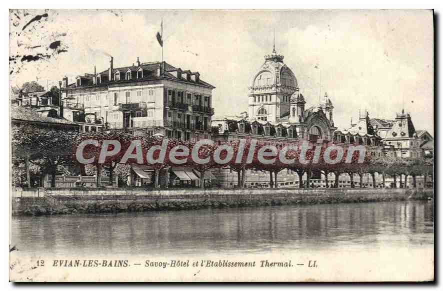 EVIAN-LES-BAINS — Savoy-Hôtel et l'Établissement Thermal — LL