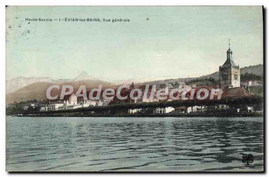 ÉVIAN-les-BAINS — Vue générale — Éditeur inconnu, n° de série non visible