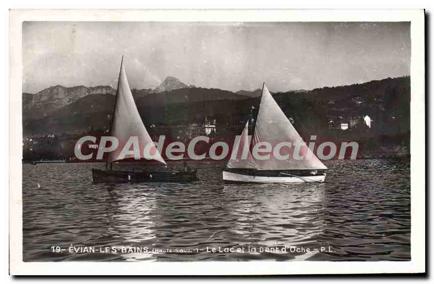 ÉVIAN-LES-BAINS (Haute-Savoie) — Le Lac et la Dent d'Oche — P.L. n°19