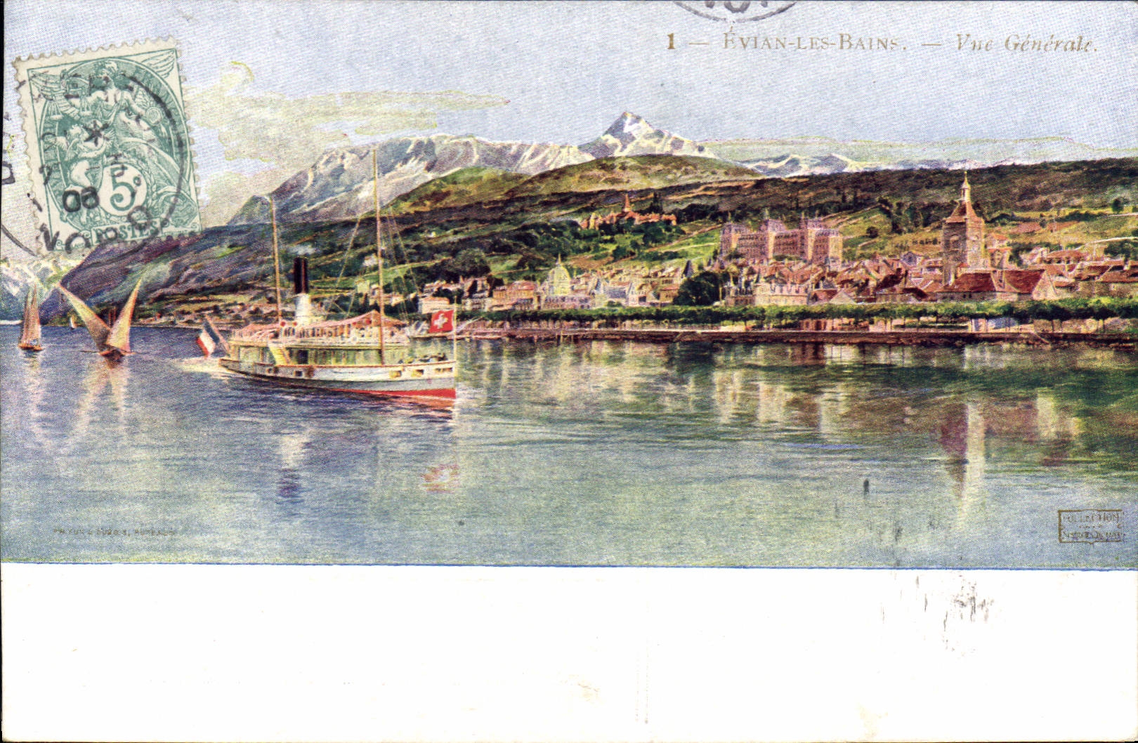 Évian-les-Bains — Vue Générale — Publication 1904
