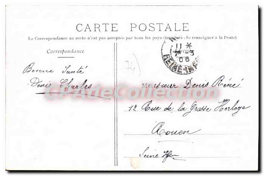 Évian-les-Bains — Vue Générale — Publication 1904 — Verso