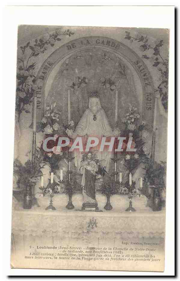 Notre-Dame de la Garde — Intérieur de la chapelle de Notre-Dame de la Garde, aux Pinildières (1862) — Imp. Fredon, Beaujeu