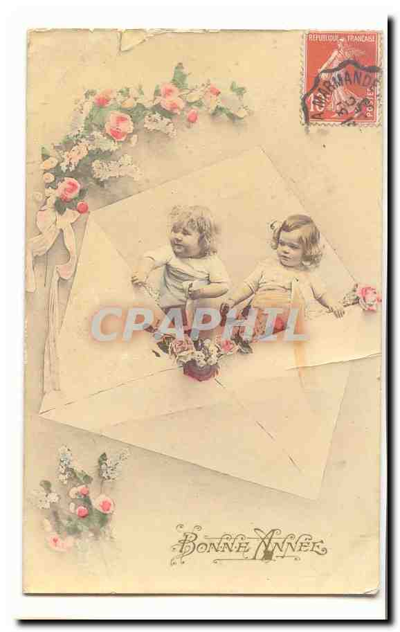 CPA Bonne annee (enfants voeux)