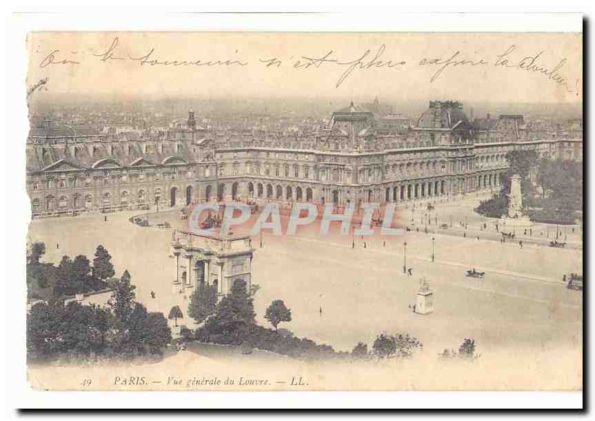 Paris (1er) CPA Vue generale du Louvre