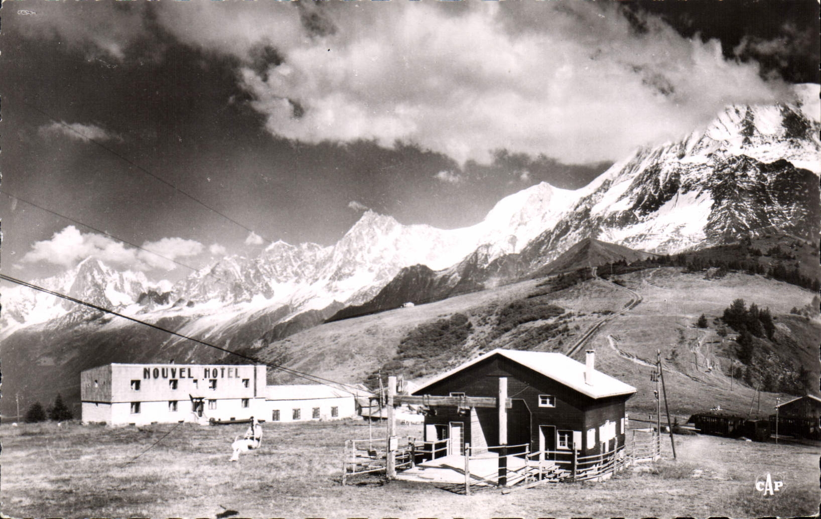 CPA Les Houches Mont Blanc gare inférieure