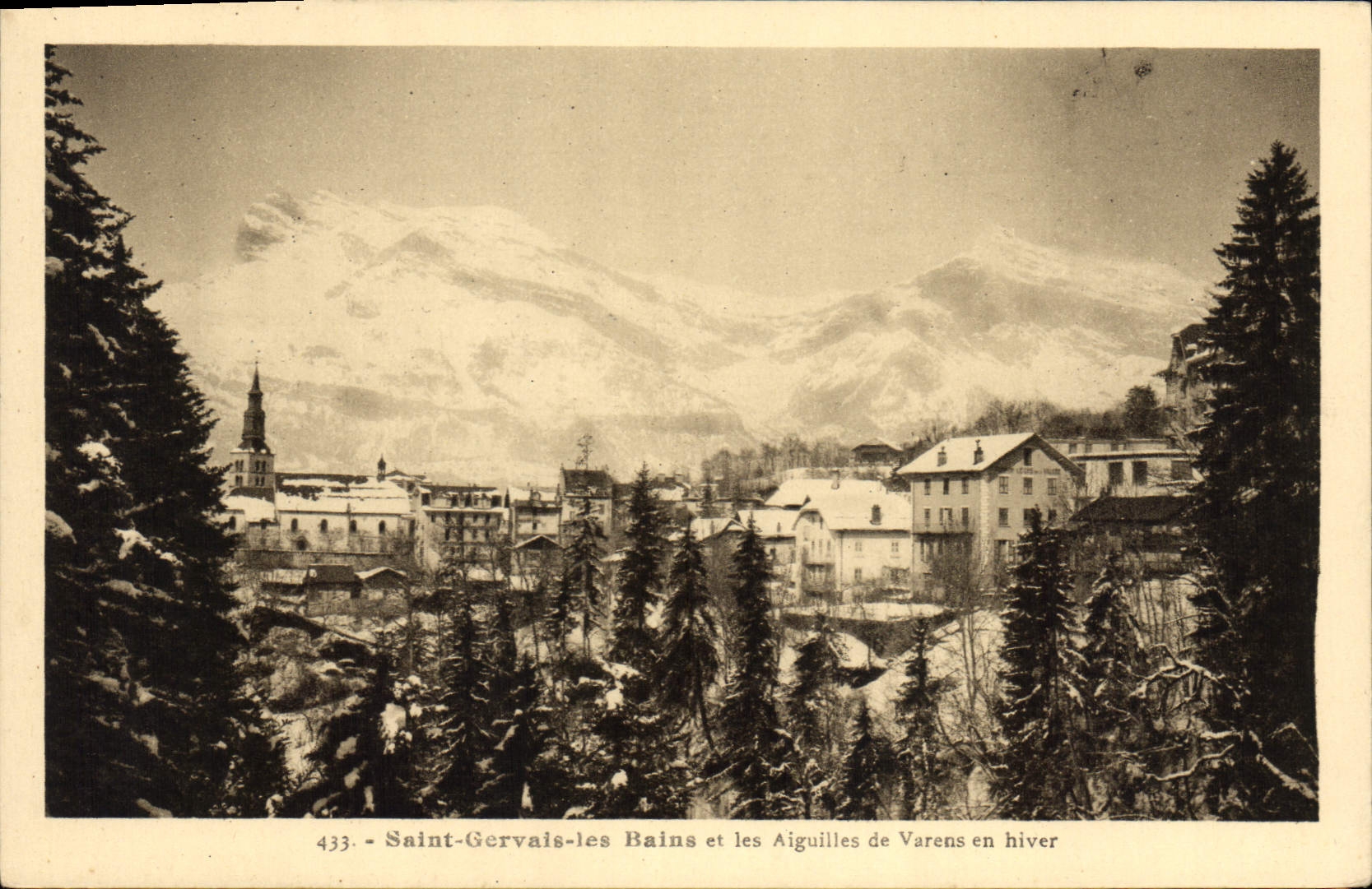 Saint-Gervais-les Bains y las Aiguilles de Varens en invierno — Agéco Mandamès, n°433