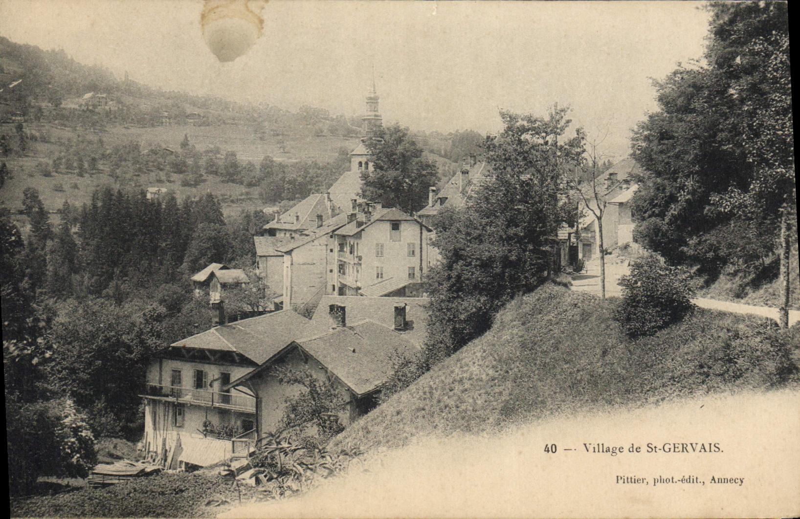 Pueblo de St-Gervais — vista panorámica — Pittier, fot.-edit., Annecy, n°40