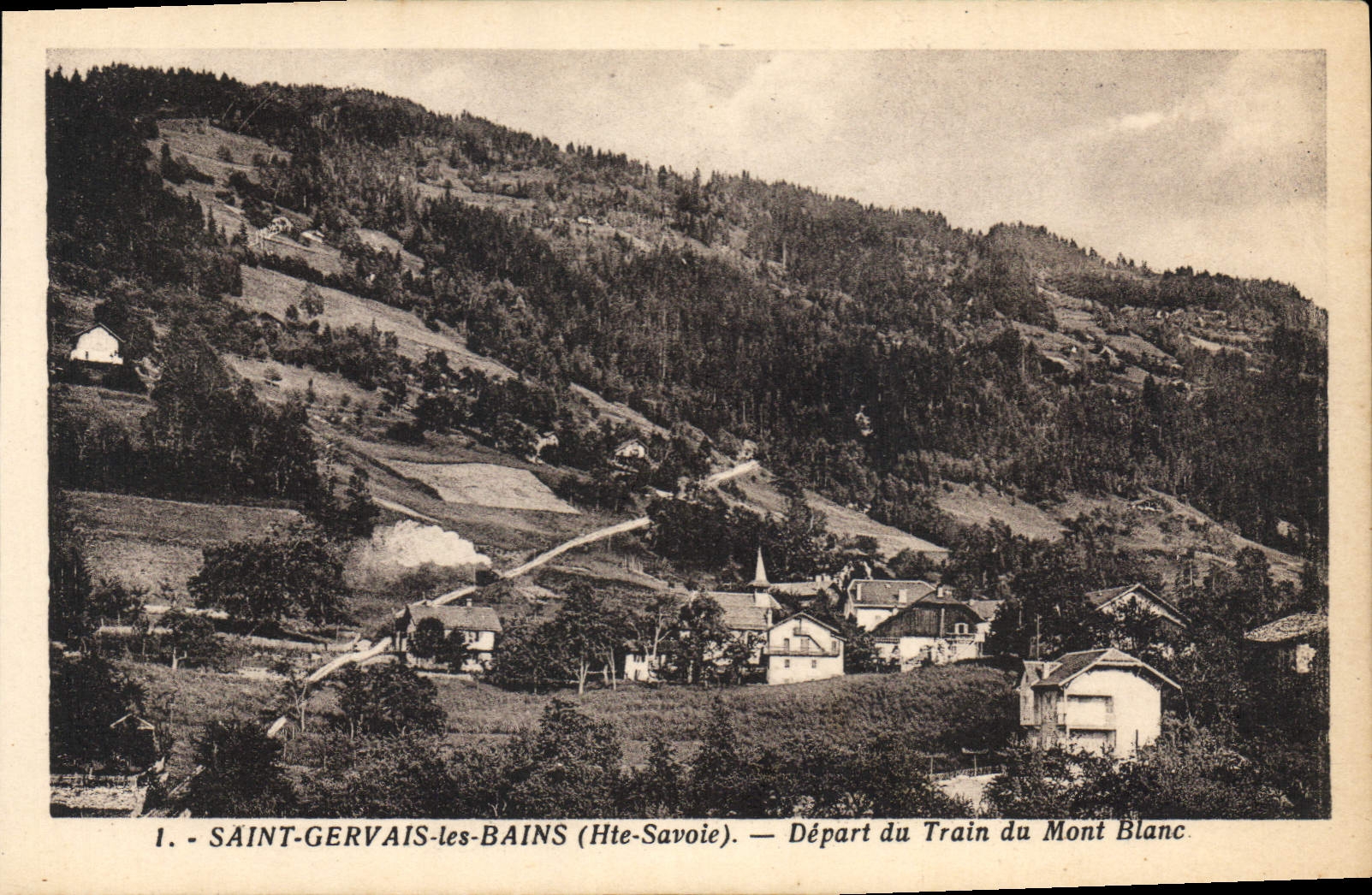 Saint-Gervais-les-Bains (Alta Savoia) — Partenza del Treno del Monte Bianco