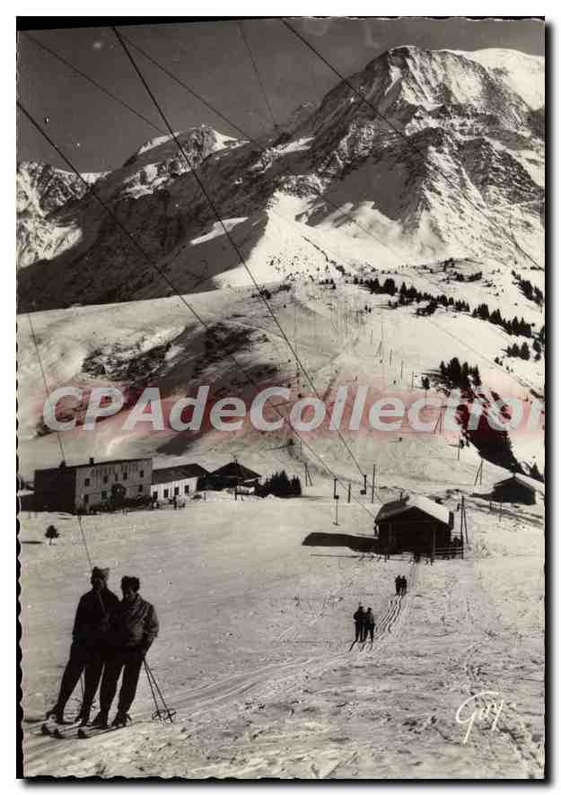 St-Gervais-les-Bains — El Nuevo Hotel del Col de Voza y su remontepente — Tarjeta postal antigua de Collection