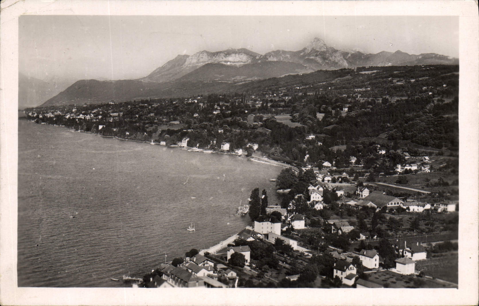 Amphion-les-Bains — vue sur le lac Léman et les monts du Dant d’Oche — Éditions J. Cellin-Neuf, Lyon