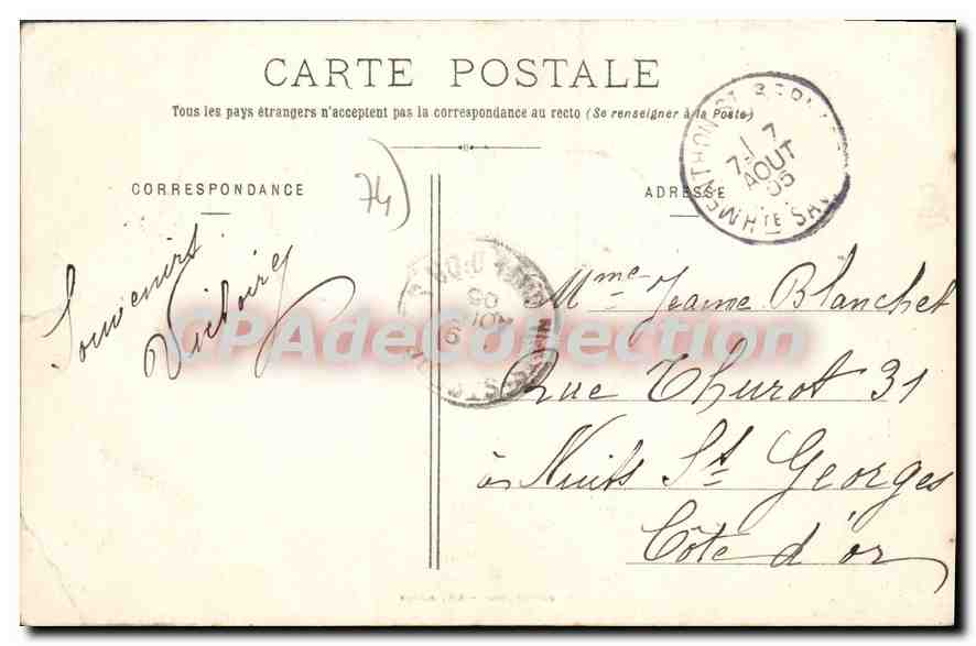 Alta Savoia — Cartolina decorativa con vignette di paesaggi e costumi locali — Editore: P. Thot-Libert, Annecy — Verso