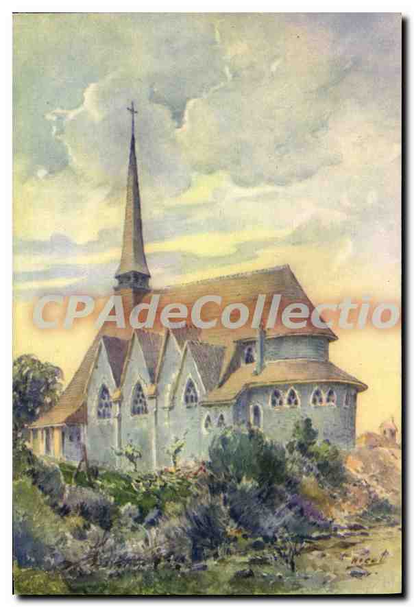 Iglesia de Nuestra Señora del Leman — Vongy - Thonon-les-Bains (Alta Saboya) — Acuarela de Nicol