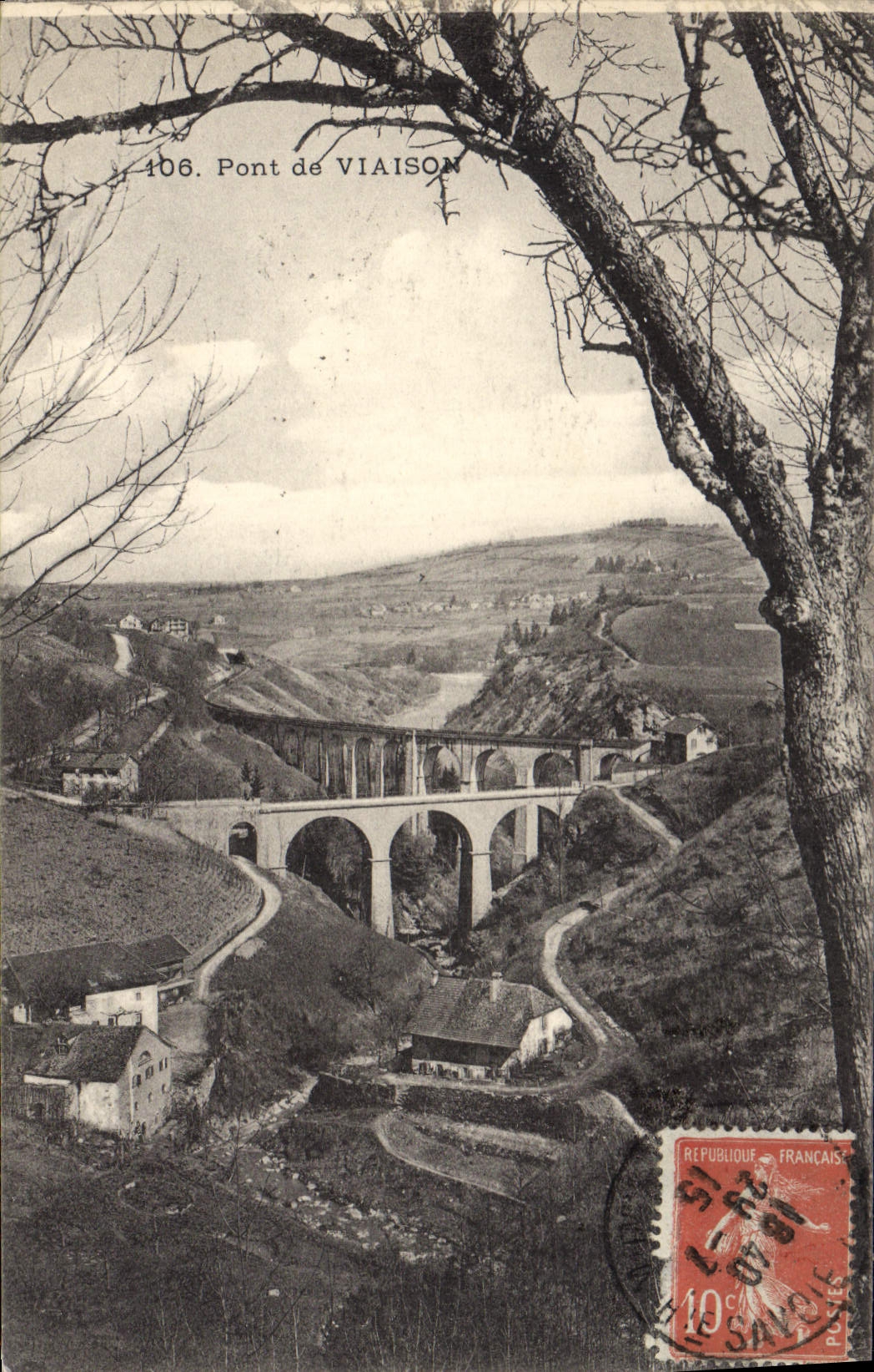 Brücke von Viaison — Ansicht des Viaducts — Hirschi et Cie, Genf, Nr. 106