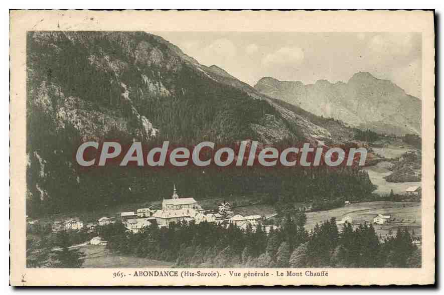 CPA Abondance Vue Generale Le Mont Chauffe