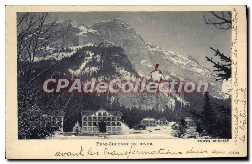 Praz-Coutant im Winter — vor den Veränderungen durch das Skifahren — Foto Monnier