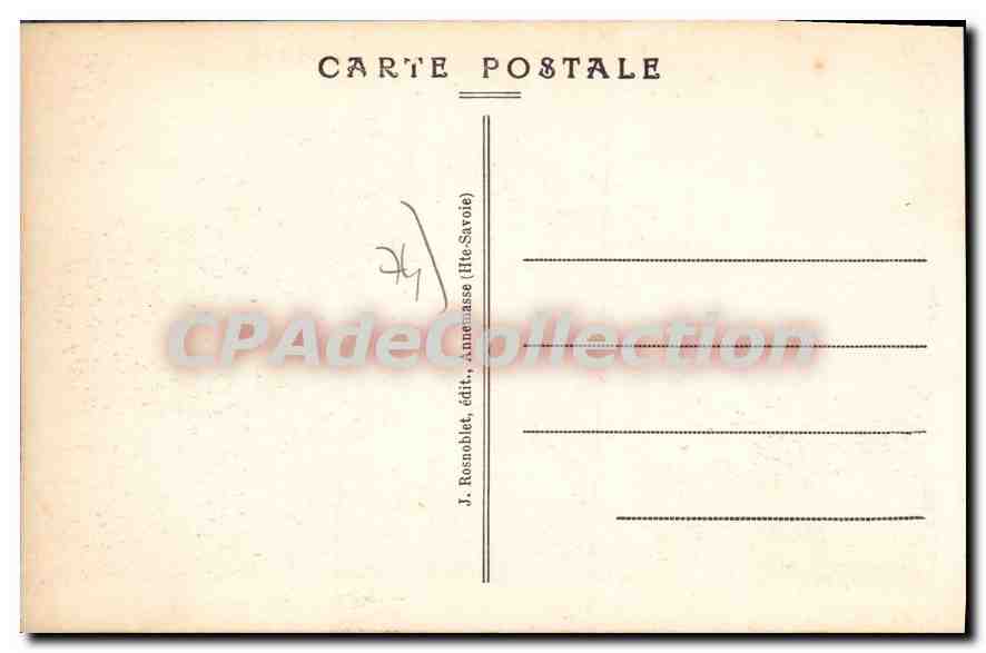 Mont-Blanc-Bahn — Chalet-Hotel Bellevue und Massiv des Mont-Blanc — J. Rosnoble, Annemasse (Haute-Savoie) — Rückseite