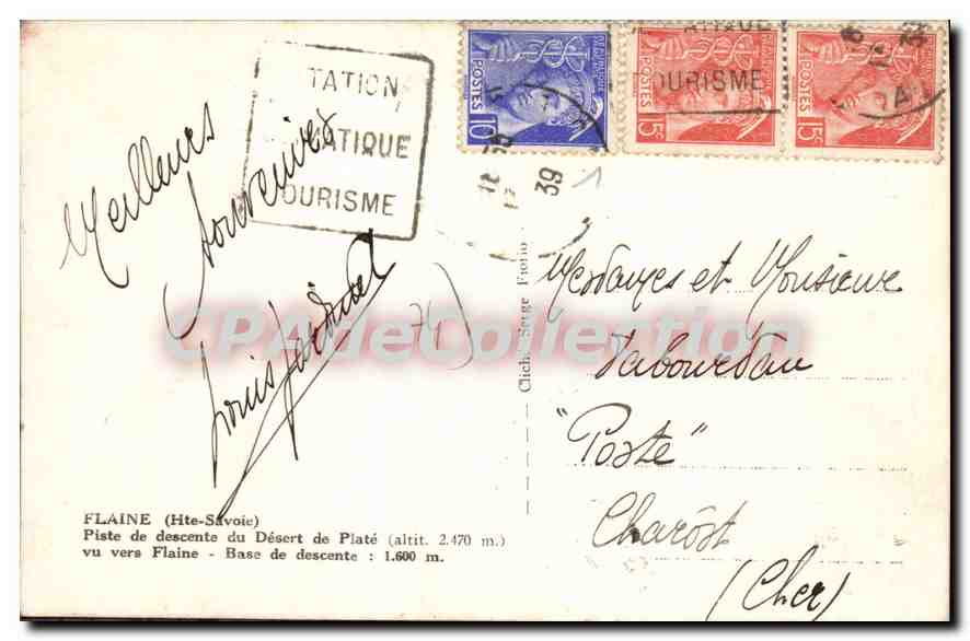 Flaine (Haute-Savoie) — Piste de descente du Désert de Platé — éditeur : Chêne, Serge Fatio — Achterkant