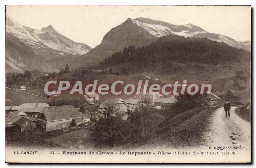 Umgebung von Cluses - Le Reposoir - Dorf und Pointe d'Almet (Höhe 2221 m.) — B.F. 'Laz'