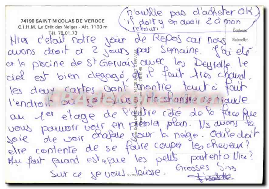 Saint-Nicolas-de-Veroce — Chalet am Fuße des Mont-Blanc — C.I.H.M. Le Crêt des Neiges — Rückseite