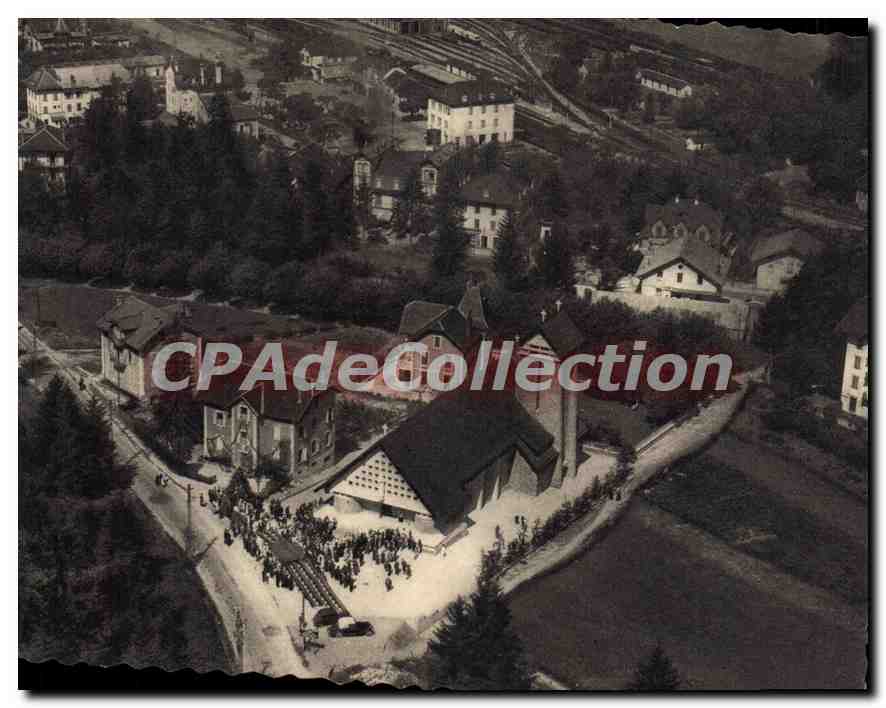Kirche Notre-Dame des Alpes — Le Fayet (Haute-Savoie) — Luftbild vom 26. Juni 1935 von « Mont-Blanc Aviation »