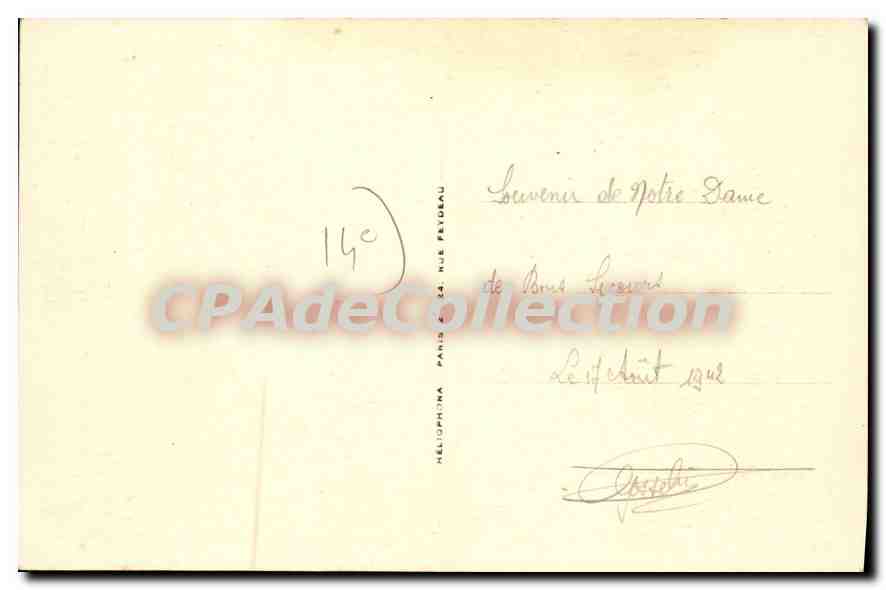 CPA Hopital Notre Dame De Bon Secours potager maternité école d'infirmières — Verso