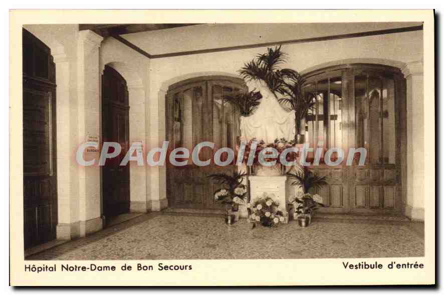CPA Hopital Notre Dame De Bon Secours vestibule d'entrée