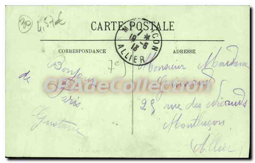 Paris (VIIe) — Caserne du Boulevard de la Tour Maubourg — LL. — N° 1347 — Rückseite