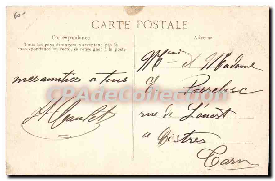 CPA Paris Boulevard Des Italiens automobile bus gros plan — Verso