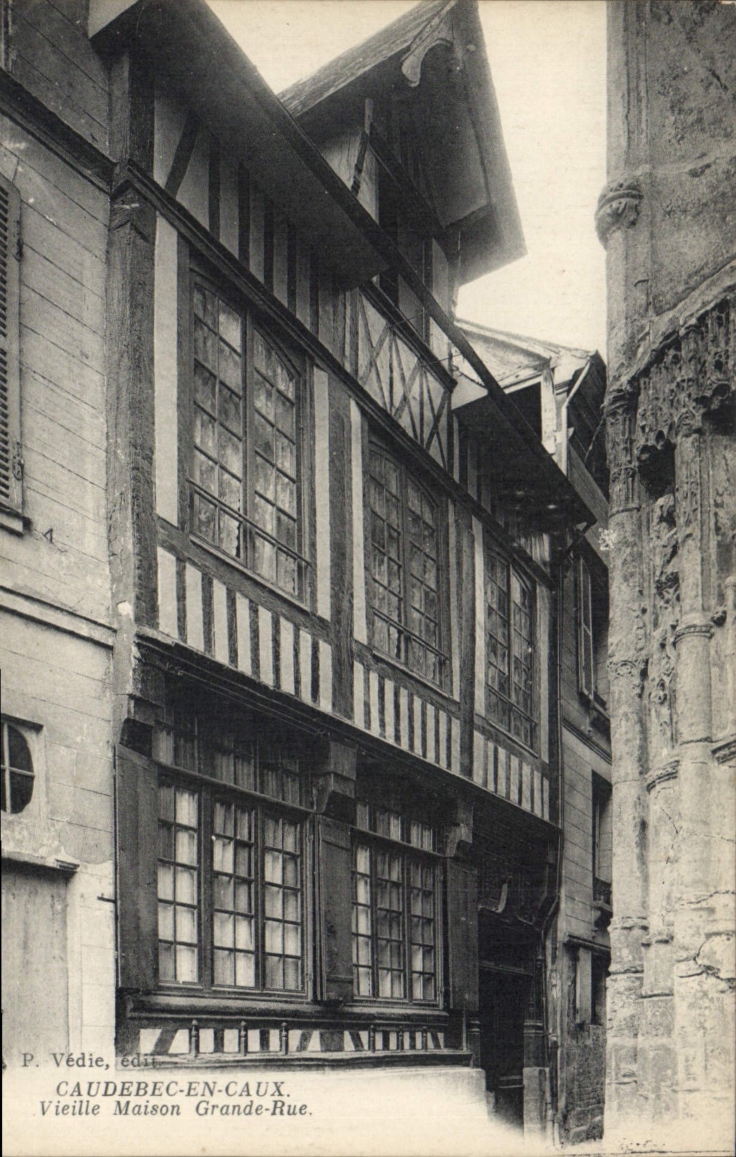 CPA CAUDEBEC En Caux Vieille Maison Grande Rue