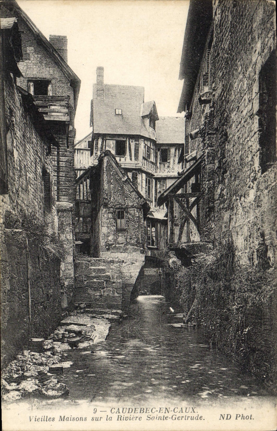 CPA CAUDEBEC En Caux Vieilles Maisons Sur La Riviere Sainte Gertrude