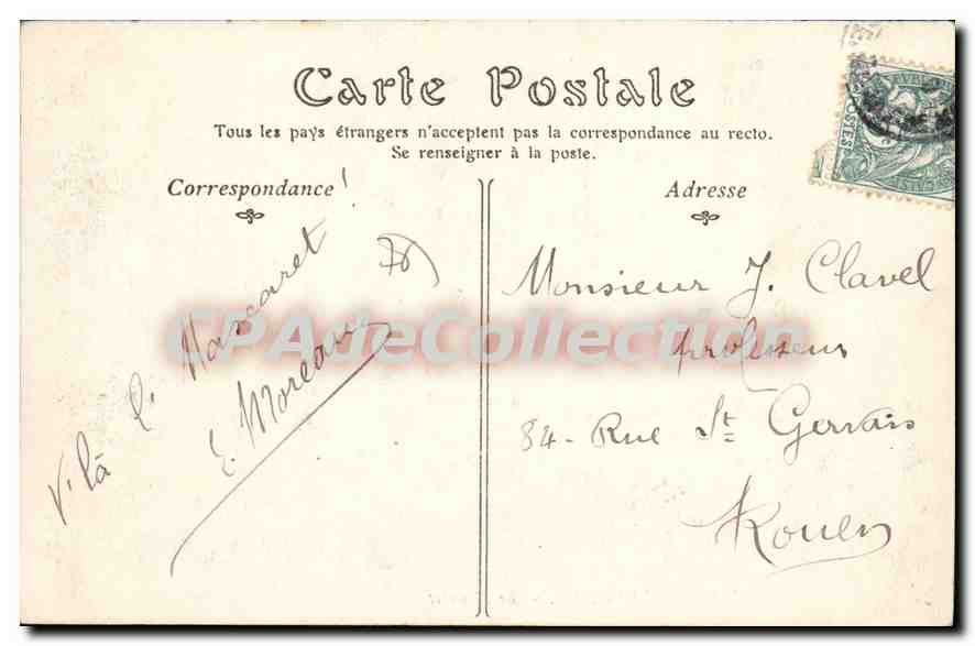 CPA Caudebec En Caux Le Mascaret — Rückseite