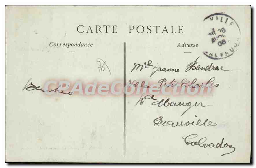Caudebec-en-Caux — Vue Générale et la Seine — Pouchin-Perré, Imprimeur-Libraire — Achterkant