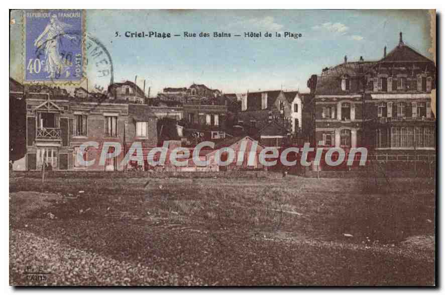 CPA Criel Plage Rue Des Bains Hotel De la plage