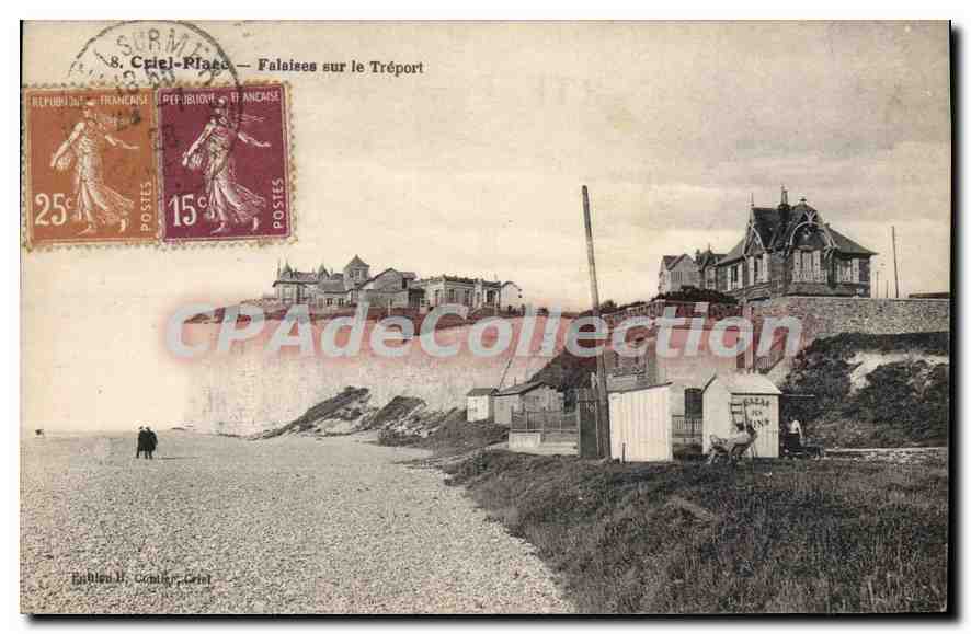 CPA Criel Plage Falaises Sur Le Treport