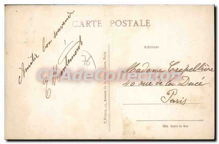 CPA Criel Plage La Plage Et Le Mont Joli Bois — Rückseite