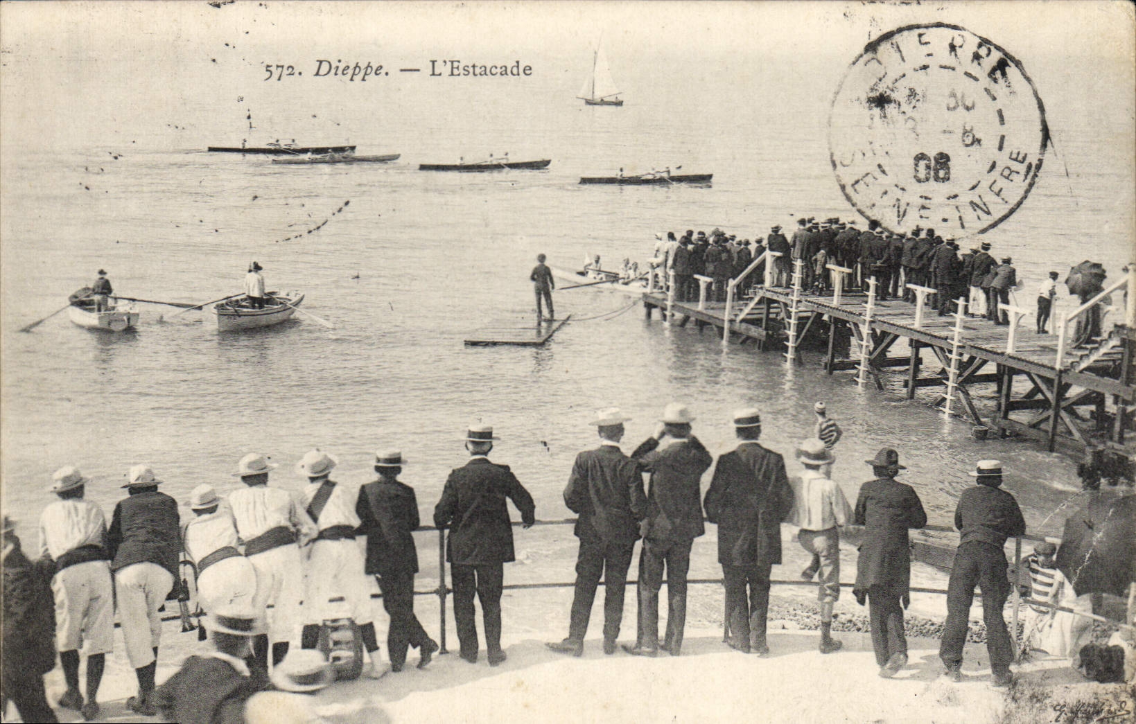 Dieppe — L'Estacade — Éditeur G. Goujon, n° 572