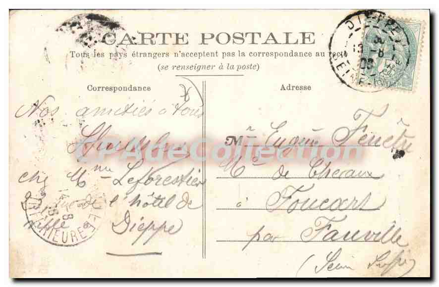 Dieppe — L'Estacade — Éditeur G. Goujon, n° 572 — Rückseite